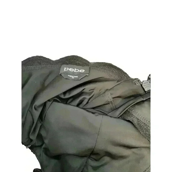 Bebe LACE V-Neck JUMPSUIT BLACK SIZE XS - Picture 11 of 16